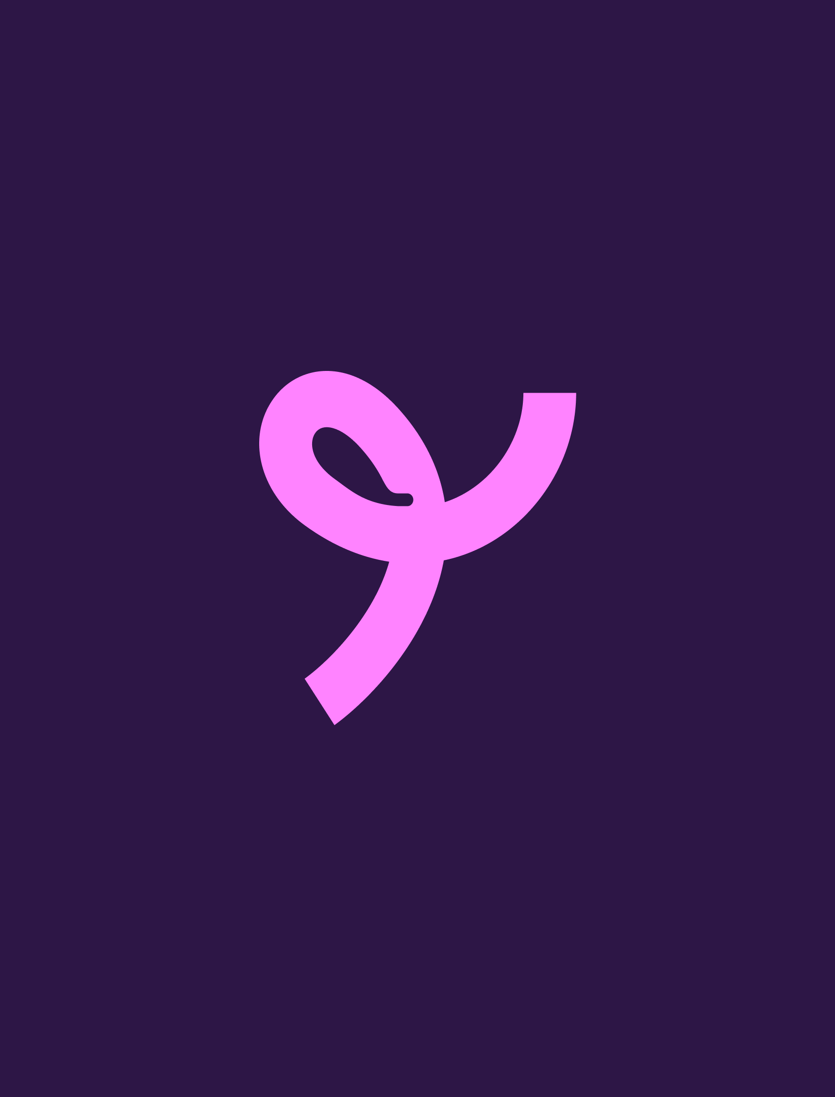 Treams pink symbol on a purple background