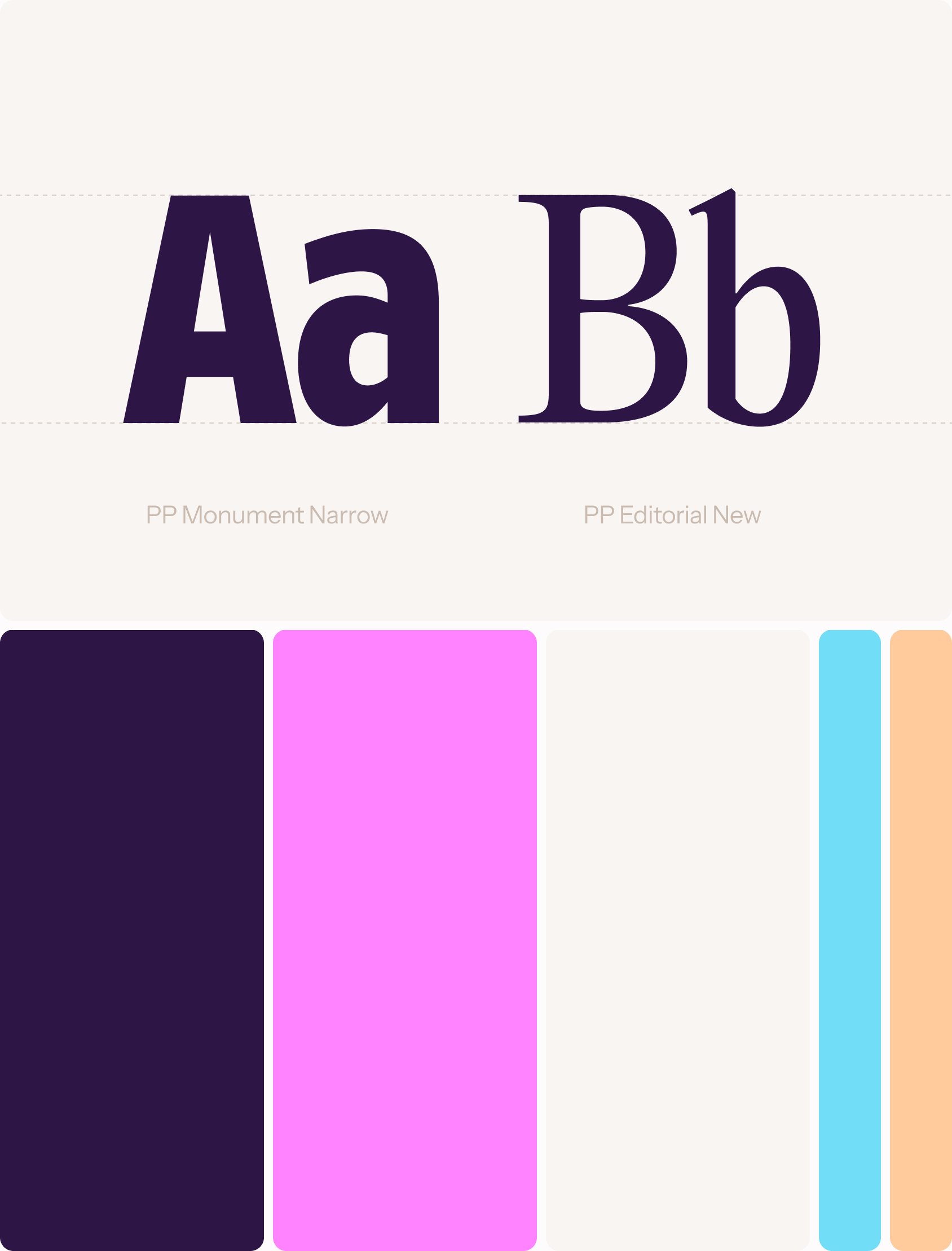 Treams typography and colour palette